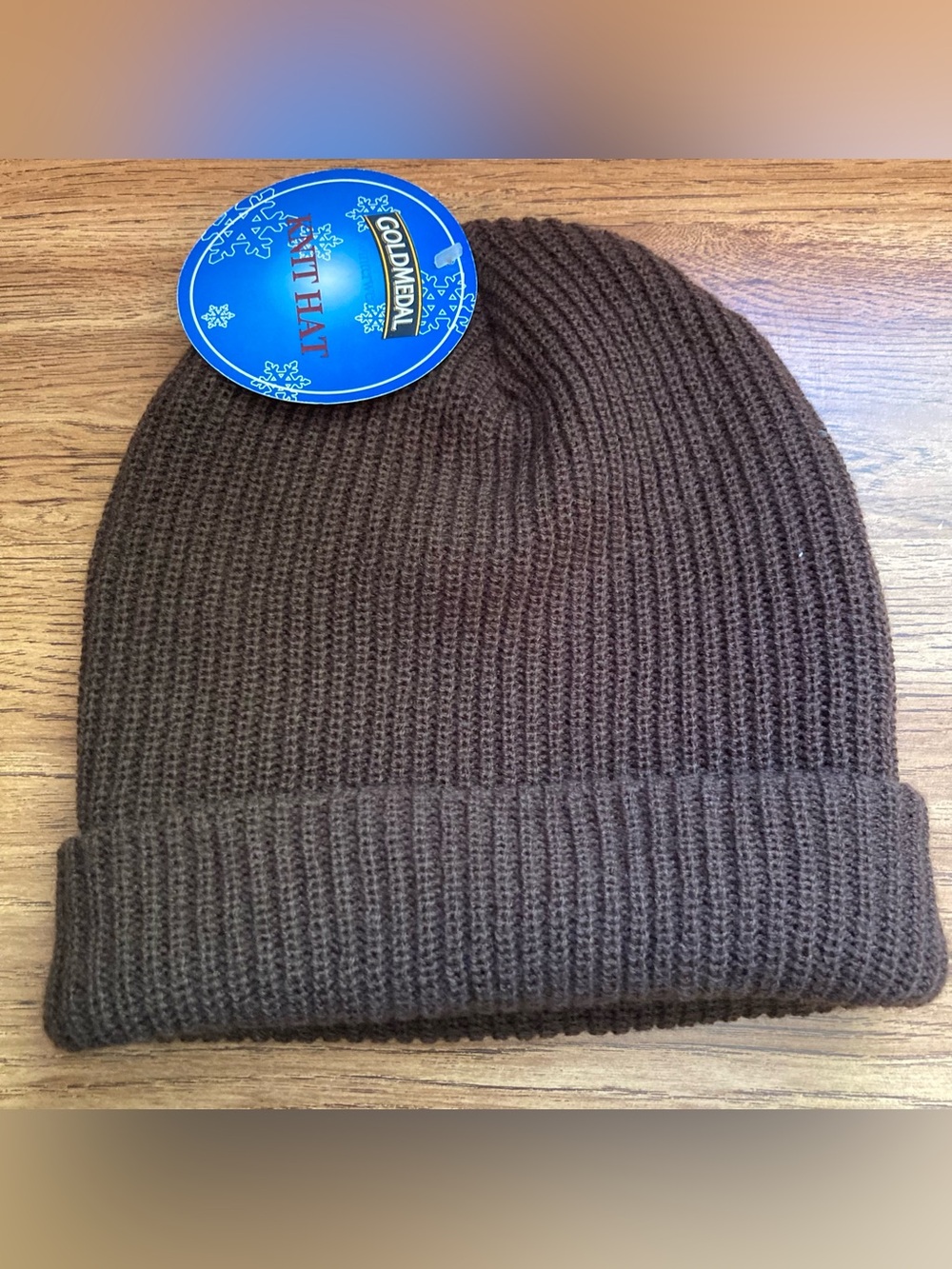 5/$15 NWT Gold Medal Brown Knit Hat